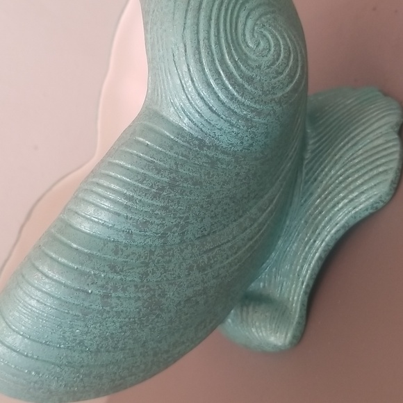 Vintage Shawnee Elegance Metallic Shell Flower Bowl - Picture 2 of 7